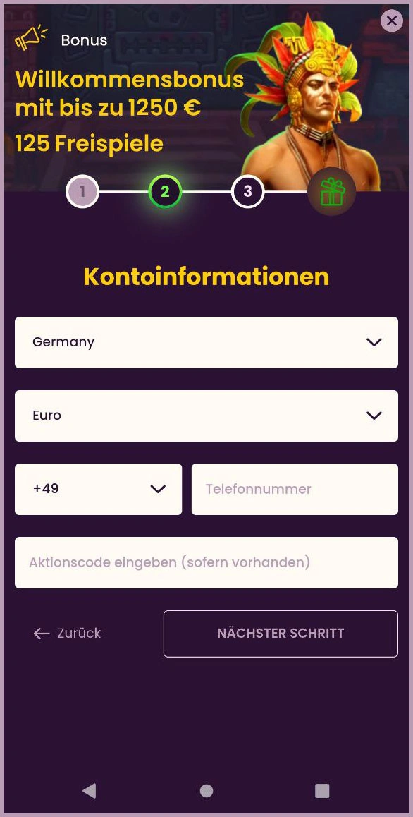 Schnelle Registrierung für neue Spieler bei Bizzo Casino