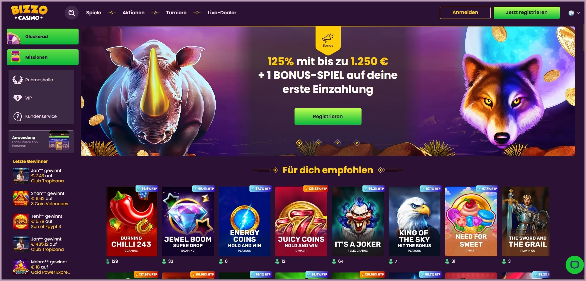 startseite-bizzokasino-de Kompakte Übersicht der Hauptkategorien von Bizzo Casino